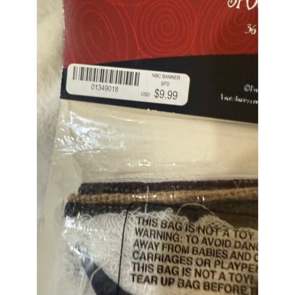 Disney Tim Burtons Nightmare Before Christmas Spooky Banner 36" Long Burlap - Picture 5 of 5